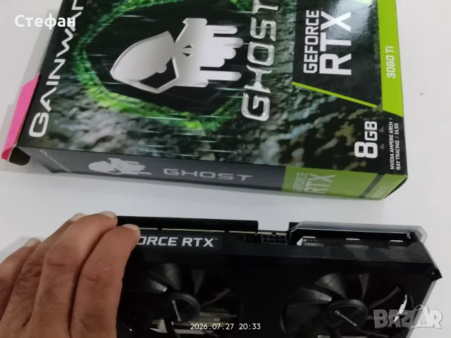 Gainward Ghost RTX 3060 TI 8GB 8-pin с ПРОБЛЕМ, снимка 2 - Видеокарти - 55352047