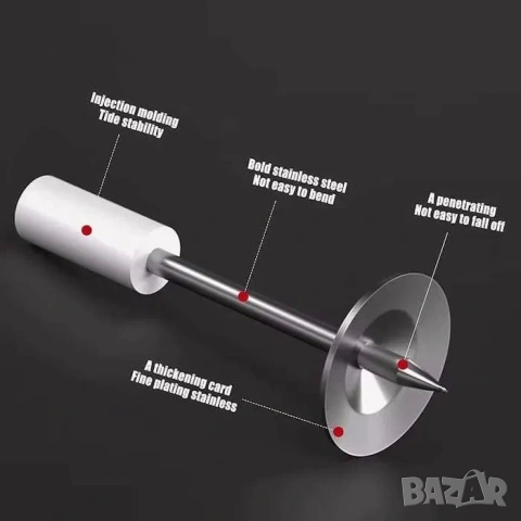 НОВ Пистолет за забиване на пирони със заряд в дърво, метал и бетон Пълен комплект + опция за пирони, снимка 11 - Други инструменти - 54017847