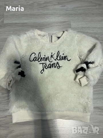 Оригинален пухкав суитшърт Calvin Klein Jeans – 18M