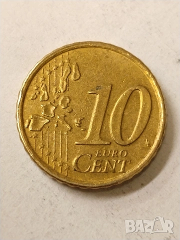 Монета от 10 евро цента , снимка 2 - Нумизматика и бонистика - 54279070