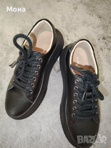Дамски сникърси! Естествена кожа! , снимка 2 - Маратонки - 54346234