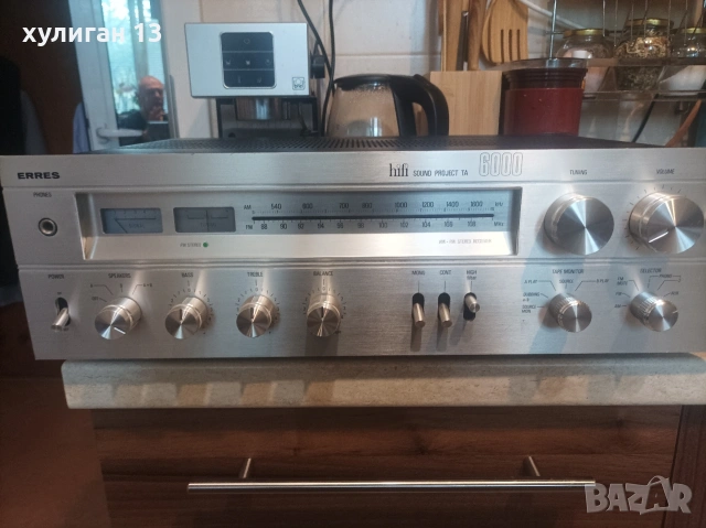 Продавам винтидж ресийвър Erres hifi sound project TA6000, снимка 2 - Ресийвъри, усилватели, смесителни пултове - 54487136