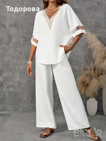 Дамски комплект в бяло