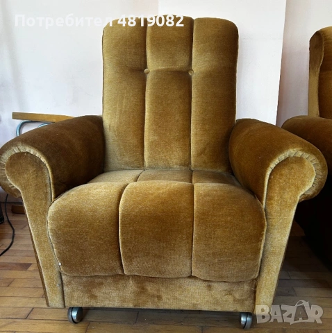 Холна гарнитура – разтегателен диван + 2 фотьойла + 2 табуретки, ЗАПАЗЕНА, снимка 3 - Дивани и мека мебел - 54443078