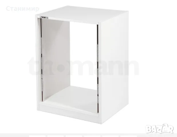 Продавам студиен рак Thon Studio Rack 14U 50 White + Thon Rack Tray 2U – Отлично състояние!