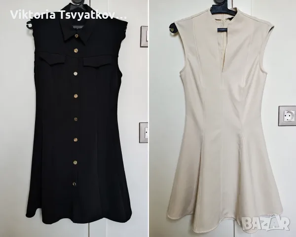 ZARA – 2 елегантни рокли XS/S – екрю и черна