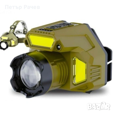 FL113 - Акумулаторен LED челник HX-917S със сензор за движение, Type-C зареждане и батерия 18650, снимка 6 - Други - 53984298