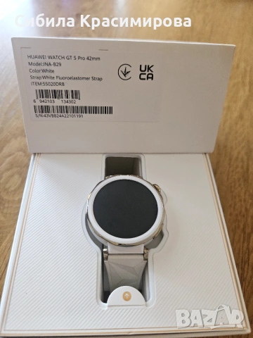 ⌚ Huawei Watch GT 5 Pro 42 mm White – като нов ⌚, снимка 2 - Дамски - 54966691