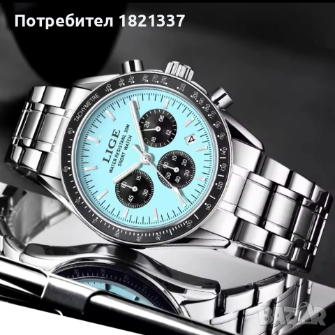 Стилен мъжки часовник LIGE, снимка 2 - Мъжки - 51379858