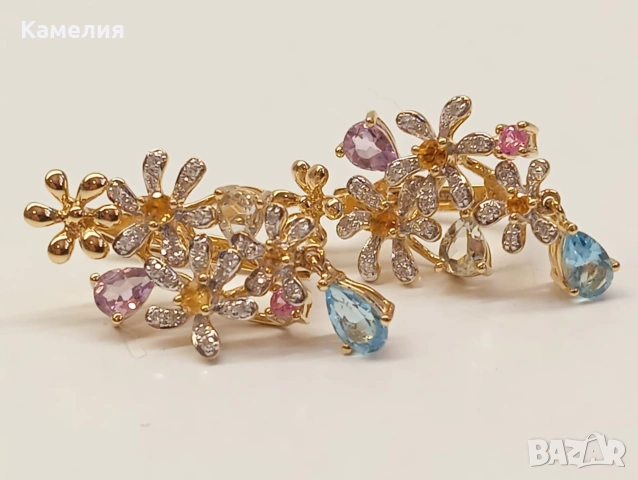 Руско злато. Обеци и висулка. , снимка 6 - Бижутерийни комплекти - 55241178