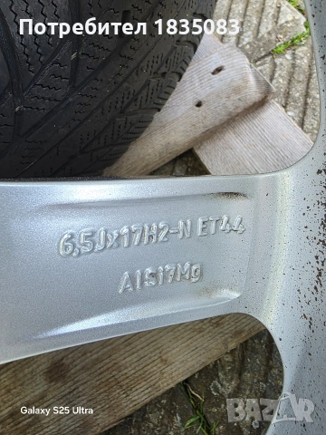 Лети джанти 17ки 5х112 Mercedes + зимни гуми 215/65/17 Bridgestone, снимка 9 - Гуми и джанти - 54439726