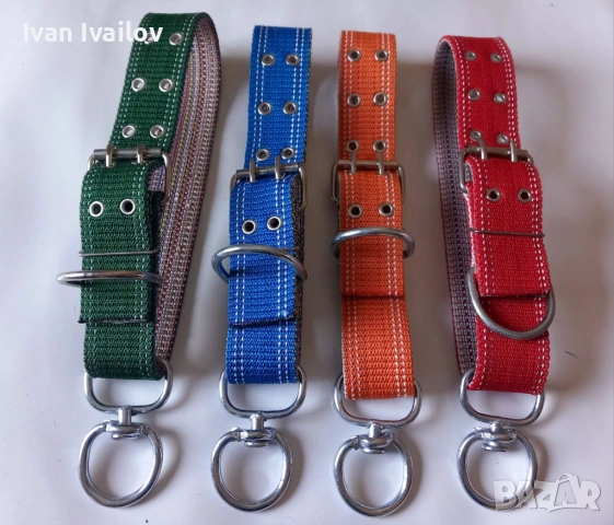 Здрави текстилни каишки за куче – 4 цвята, ширина 5см, дължина 75см