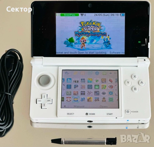 Nintendo 3DS White + 70 игри Pokemon Zelda Mario Нинтендо, снимка 4 - Игри за Nintendo - 54658503