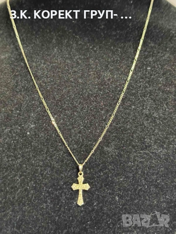 Златен синджир с кръст  14к, 2,78гр