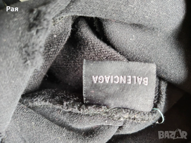 Оригинално худи Balenciaga Tape Type Ripped Pocket Hoodie (Размер XL), снимка 8 - Суичъри - 54640539