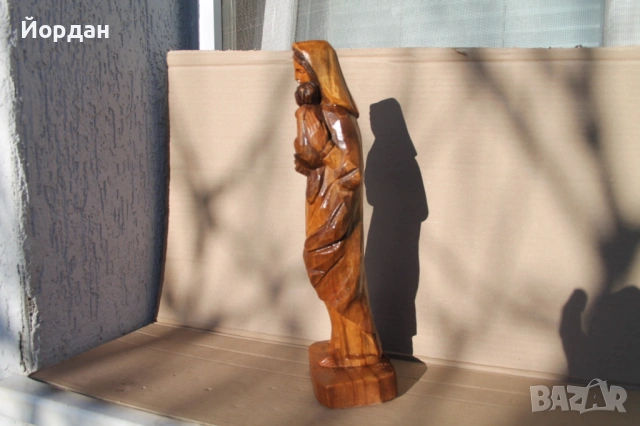 Дървена фигура  Мадона с Младенеца , снимка 6 - Антикварни и старинни предмети - 54149802