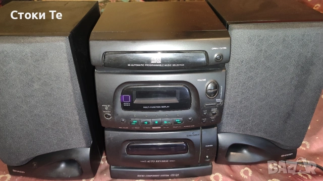 Ретро микро аудио система Sharp CD-Q5 – Като нова, всичко работи!, снимка 6 - Аудиосистеми - 54570203