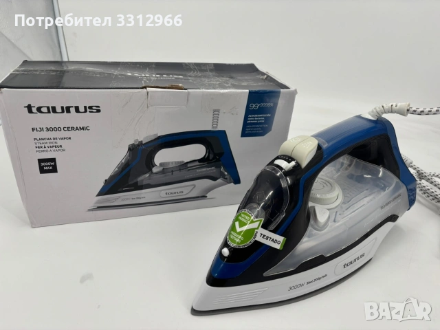 Чисто нова парна ютия Taurus FIJI 3000 CERAMIC. , снимка 2 - Ютии - 54416779