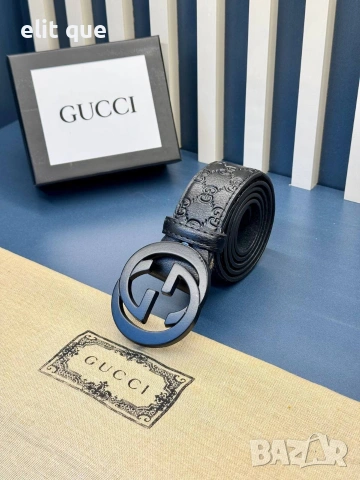 колан от естествена кожа в кутия Gucci 4см