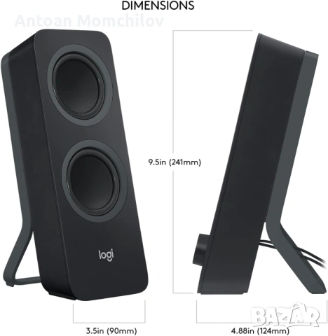 Компютърни колони Logitech Z207 Bluetooth, снимка 3 - Тонколони - 54875048