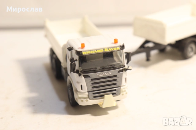 HERPA 1:87 H0 SCANIA САМОСВАЛ ГОНДОЛА КАМИОН МОДЕЛ КОЛИЧКА, снимка 5 - Колекции - 54396295