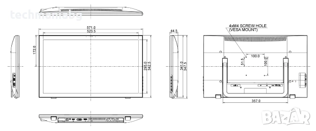 iiyama ProLite T2435MSC-B2 – 24" Touch Screen Monitor, снимка 4 - Монитори - 54959502