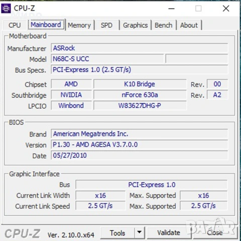 Asrock N68C-S UCC, AMD Phenom II X6 1035T AM3 / AM2+ / AM2, снимка 12 - Дънни платки - 54681871