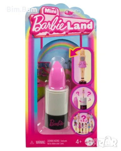 Мини кукла Barbie® в червило Mini Barbie Land - изненада / Mattel, снимка 2 - Кукли - 55396233