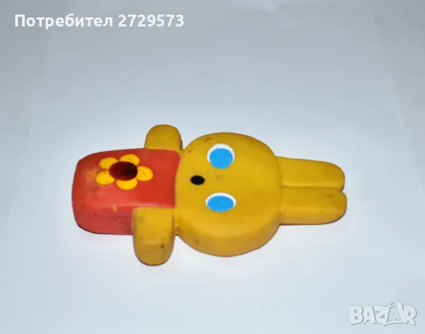 Гумена играчка зайче - Стара детска играчка заек от соца , снимка 5 - Други ценни предмети - 55622404