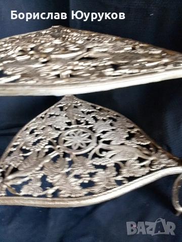 Уникална старинна месингова маса в Бароков стил, снимка 4 - Антикварни и старинни предмети - 54746421