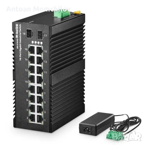 Индустриален мрежов суич MokerLink IND-G162GS 16x Gigabit 2x SFP