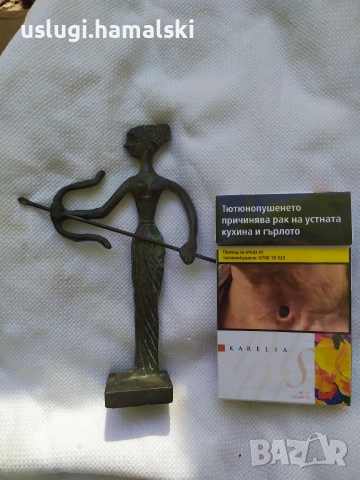 Стара бронзова статуетка Артемида, снимка 8 - Антикварни и старинни предмети - 54316314