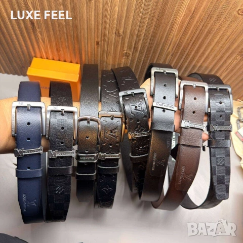 Louis Vuitton ⚜️ Естествена Кожа⚜️ Унисекс Колани , снимка 2 - Колани - 54795091