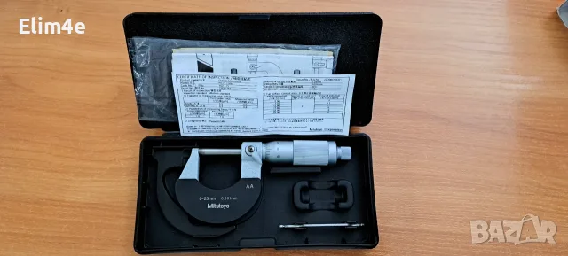 Микрометър 0-25mm/0.001m.