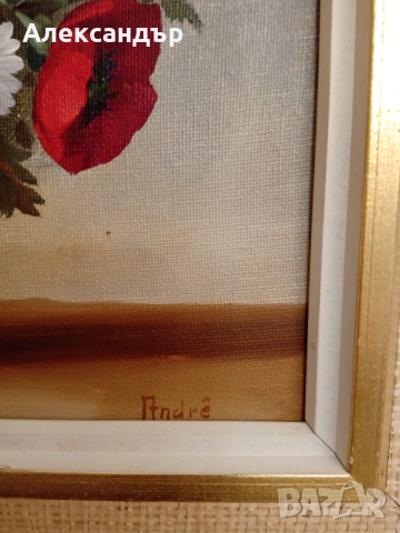 Маслена картина подписана, снимка 3 - Картини - 53919383