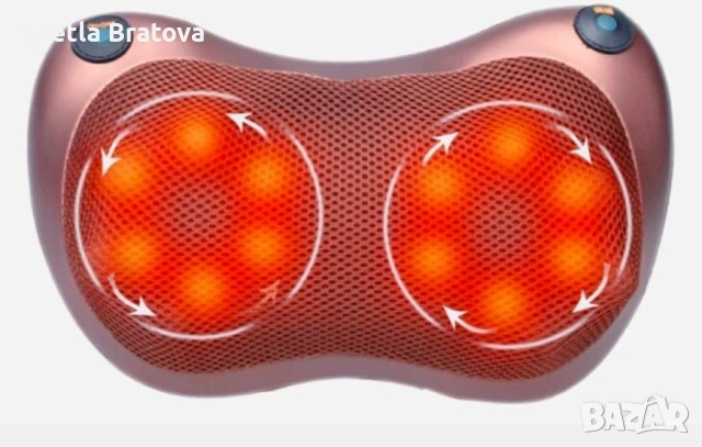 Портативна възглавница масажор за шиацу масаж, снимка 2 - Масажори - 53951233