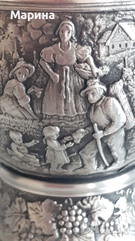 Комплект за ракия от калай Antik*Vintage  #129, снимка 8 - Антикварни и старинни предмети - 54538726