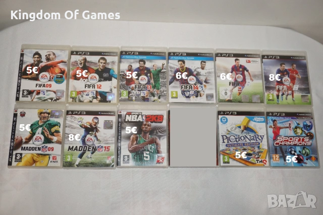 Игри за PS3 Fifa 16 15 14 13 12 09/Madden 09/Madden 15/NBA 2K9/Pictionary/Sports Champions
