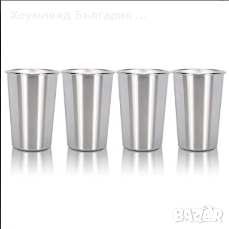 4бр Стоманени метални чаши в калъф, снимка 8 - Чаши - 54343627