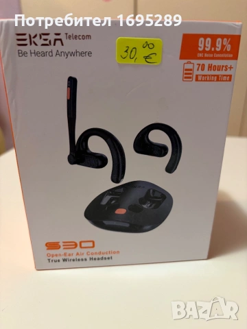 OneOdio EKSA S30 Отворено ухо Bluetooth хендсфри Слушалки с Устойчивост на Пот и Кутийка за Зареждан