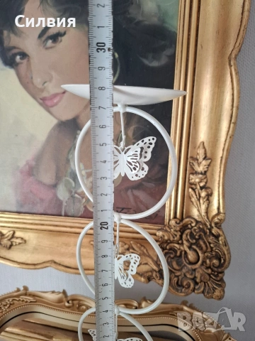 Красив метален свещник , снимка 3 - Декорация за дома - 54121001