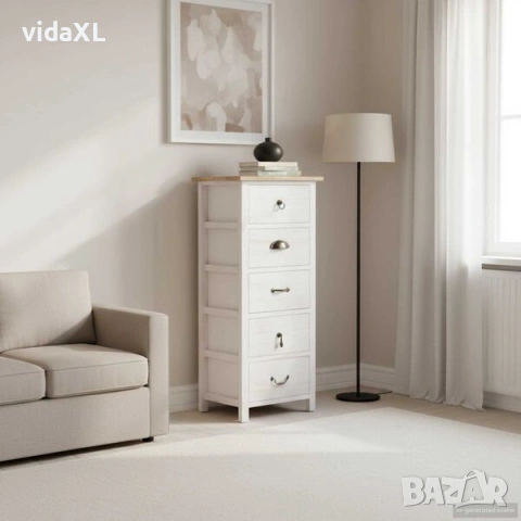 vidaXL Страничен шкаф 35x25x87 см дърво пауловния(SKU:284077), снимка 2 - Шкафове - 54182528