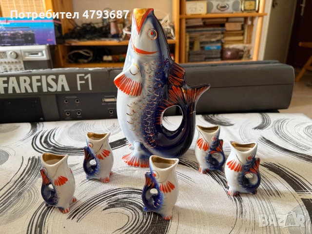 Ретро руски сервиз риби, снимка 7 - Антикварни и старинни предмети - 54485650