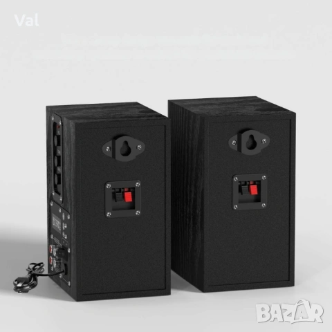 Комплект активни стерео колони Elimavi BT-04 30W с 4" говорители и тон контрол (настолни/рафтови), снимка 4 - Тонколони - 54827005