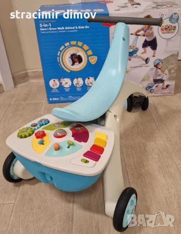 Активно-двигателна играчка 5 в 1 Tiny Love - Walk Behind & Ride-on, синя, снимка 3 - Детски велосипеди, триколки и коли - 55659571