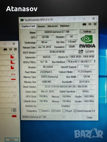Palit GT 730 4gb , снимка 3 - Видеокарти - 54526845