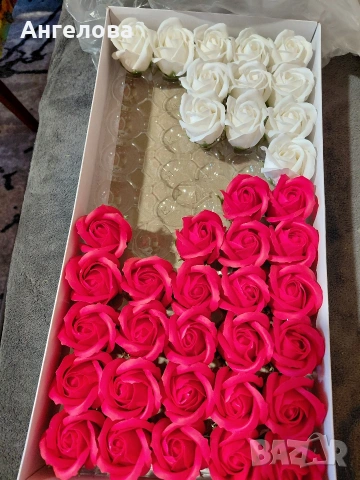 Сапунени рози , снимка 2 - Изкуствени цветя - 54112259