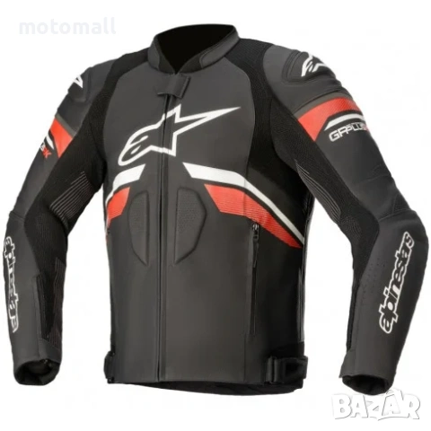 Кожено яке ALPINESTARS GP PLUS R V3 RIDEKNIT Black/White/Bright Red, снимка 2 - Аксесоари и консумативи - 54481686