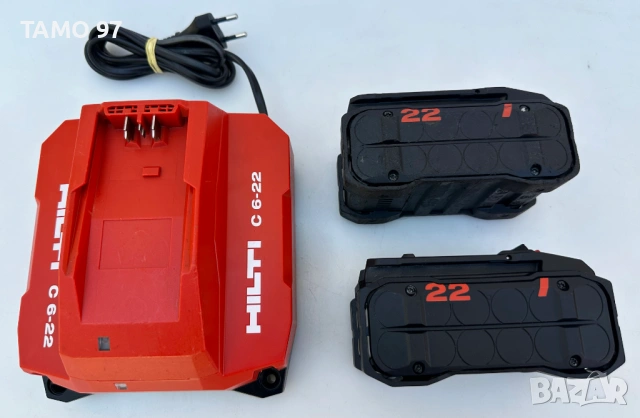 Hilti AG 6D-22 Nuron - Безчетков ъглошлайф с SensTech 2x22V 5.10Ah перфектен!, снимка 7 - Ъглошлайфи - 54586352