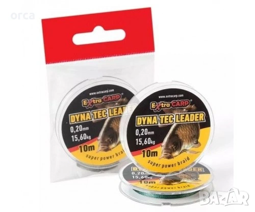 Плетено влакно Extra Carp Dyna Tec Leader 10 м за поводи шаран, снимка 3 - Такъми - 55247757